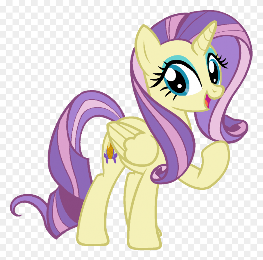 888x877 Fluttershy Fusion Pony Rarity Safe Simple Background Mlp Rarity Fluttershy Fusion, Purple, Toy, Plant HD PNG Download