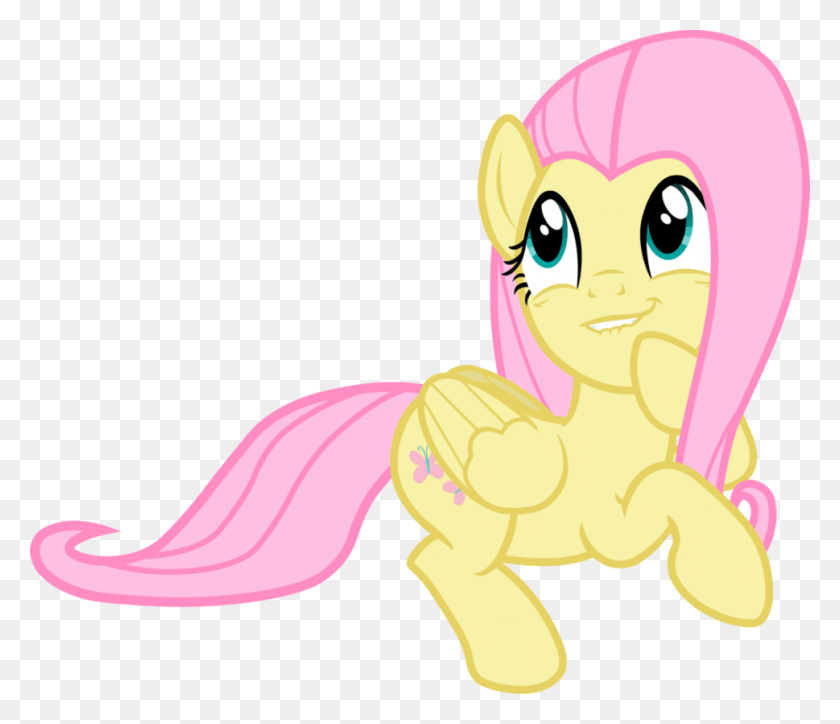 969x825 Fluttershy Mischievous Thinking By Davidsfire Cartoon, Toy, Animal, Purple HD PNG Download