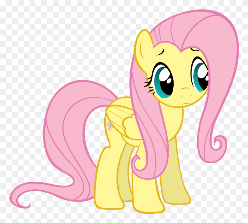 845x753 Fluttershy My Little Pony Amarillo, Label, Text, Graphics HD PNG Download