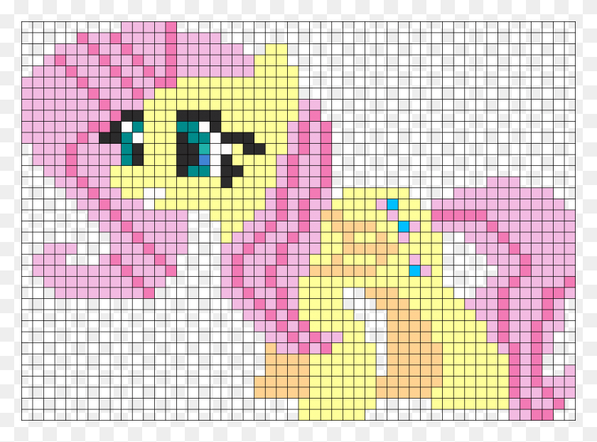 1051x757 Fluttershy Perler Bead Pattern Bead Sprite Craft, Word, Text, Game HD PNG Download