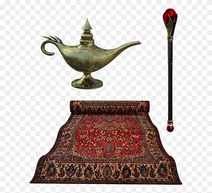 611x705 Flying Carpet Lamp Septure Carpet Rug Golden Sky Antique, Pottery, Jar, Tapestry Descargar Hd Png