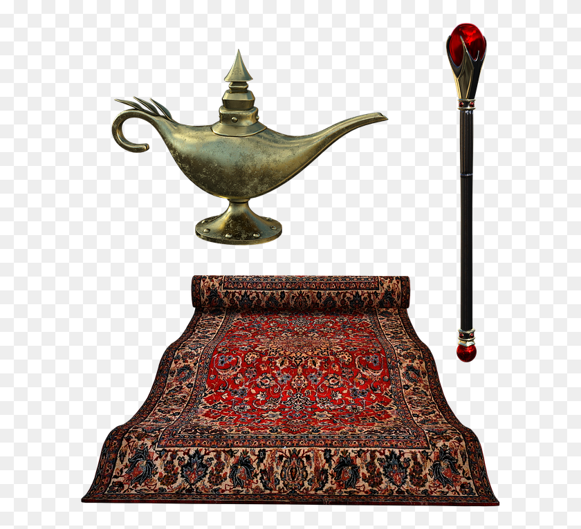 611x705 Flying Carpet Lamp Septure Carpet Rug Golden Sky Antique, Pottery, Jar, Tapestry HD PNG Download