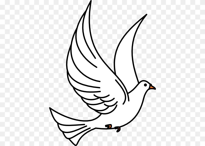 438x599 Flying Dove Clip Art Vector Online Royalty Public, Animal, Bird, Pigeon, Fish Clipart PNG