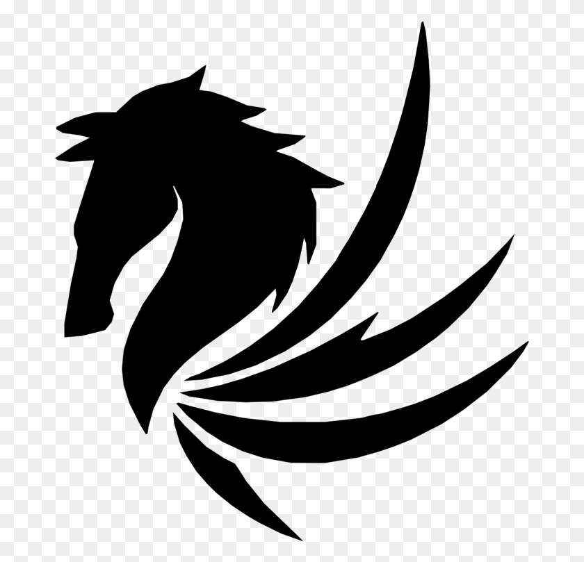 682x749 Летающие Лошади Пегас Единорог Логотип, Серый, Мир Варкрафта Png Скачать