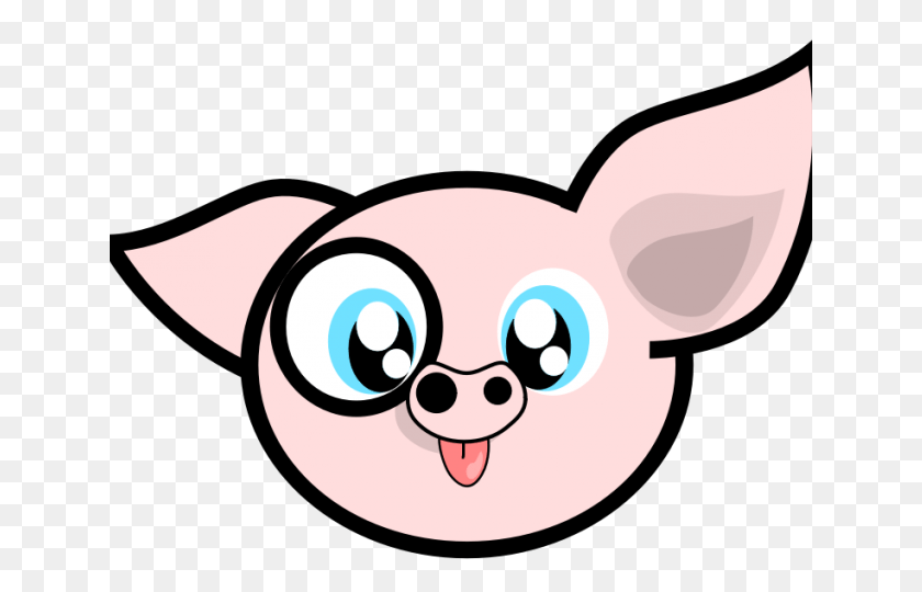 640x480 Flying Pig Cliparts Cute Pig De Dibujos Animados, Animal, Mamífero, Hocico Hd Png