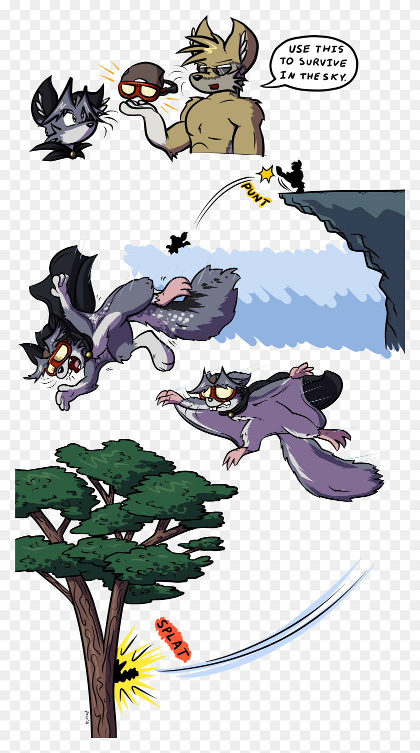 3501x6488 Flying Squirrel Goggles Cartoon, Poster, Vegetation, Plant HD PNG Download