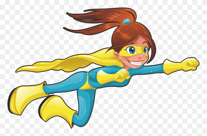 1985x1247 Flying Superhero Girl Super Hero Cartoon, Martillo, Herramienta, Gráficos Hd Png