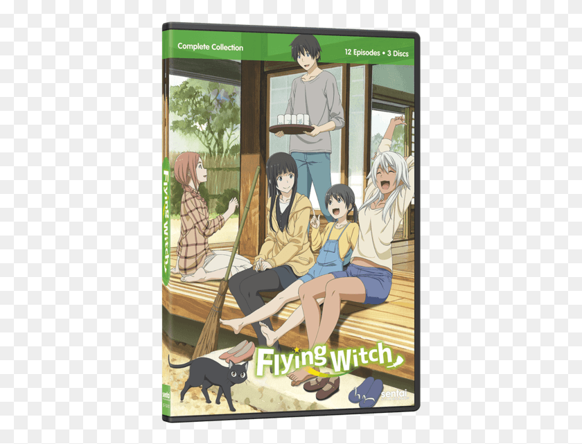 375x581 Flying Witch Complete Collection Dvd Front Cover Cartoon, Person, Human, Poster HD PNG Download