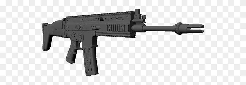 556x231 Fn Scar Model Pts Masada Gbb 14.5 Airsoft Rifle Black, Gun, Weapon, Weaponry HD PNG Download