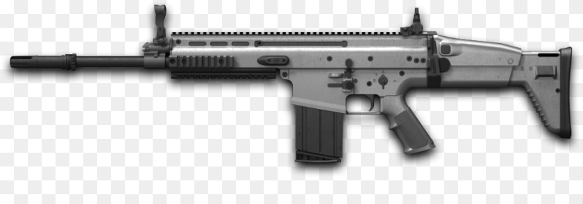 999x350 Fn Scar Sideview Fn Scar Side View, Firearm, Gun, Rifle, Weapon PNG