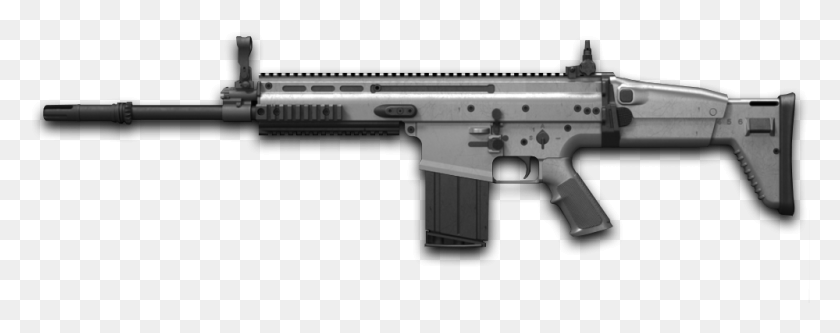 999x350 Descargar Png / Fn Scar Sideview Warface Miller, Gun, Arma, Armamento Hd Png