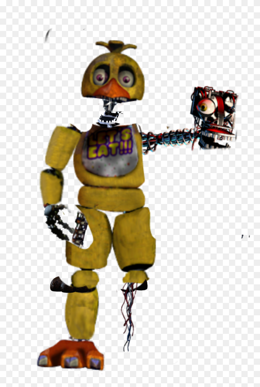 1448x2214 Descargar Pngfnaf 2 Withered Chica De Cuerpo Completo, Robot, Juguete Hd Png
