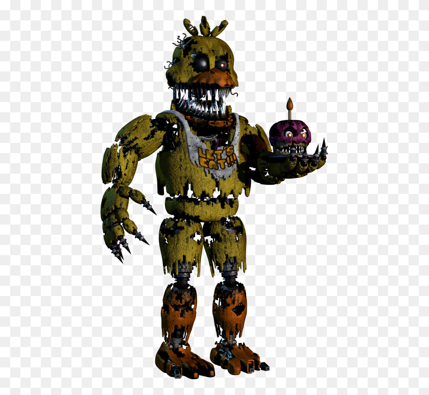 447x714 Fnaf Nightmare Chica, Robot, Toy HD PNG Download