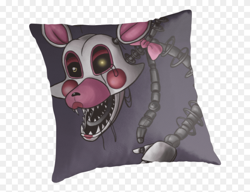 649x585 Fnaf The Mangle Throw Pillows By Msaibee Redbubble Five Nights At Freddy39S Sister Location, Подушка, Подушка Png Скачать