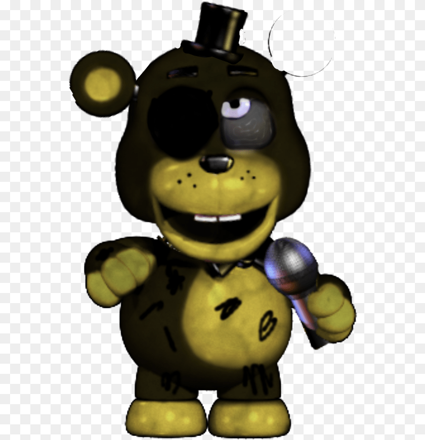 573x871 Fnaf Withered Golden Freddy Helpy Cartoon Transparent PNG