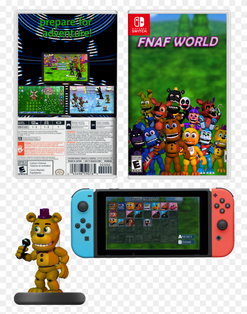 757x1006 Fnaf World Switch Nintendo Ds, Monitor, Screen, Electronics HD PNG Download