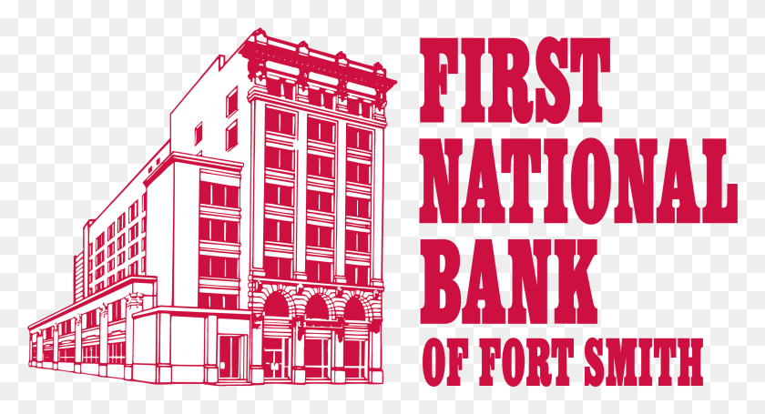 2409x1221 Descargar Png Fnb Red Stack 01 First National Bank Logo Of Fort Smith, Publicidad, Cartel, Barrio Hd Png
