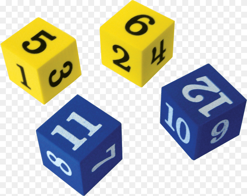 2000x1587 Foam Numbered Dice Mathematics, Text, Game, Number, Symbol Sticker PNG