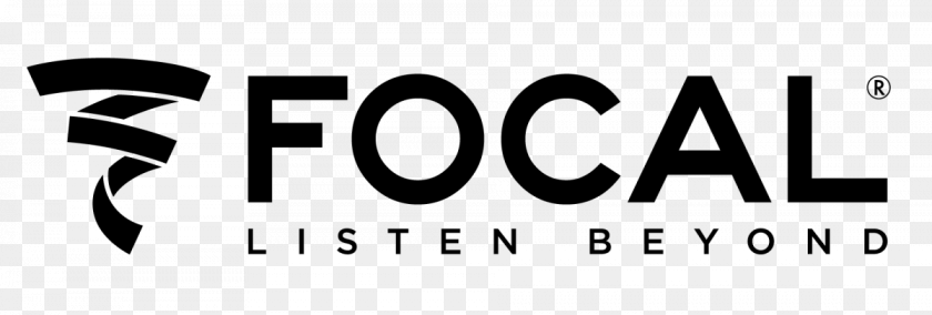 1200x406 Focal Brand Logo Dimension Soundbar 51 System With Sub Air, Gray Sticker PNG