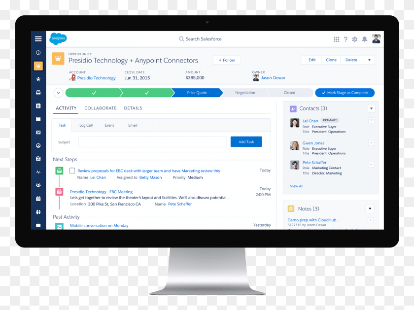 1587x1158 Focusing Solely On The Clean New Look Of Salesforce Salesforce Lightning, Screen, Electronics, Monitor HD PNG Download
