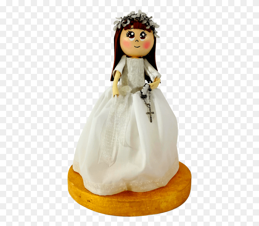 403x674 Fofucha Nena Primera Comunion Doll, Игрушка, Свадебный Торт, Торт Png Скачать