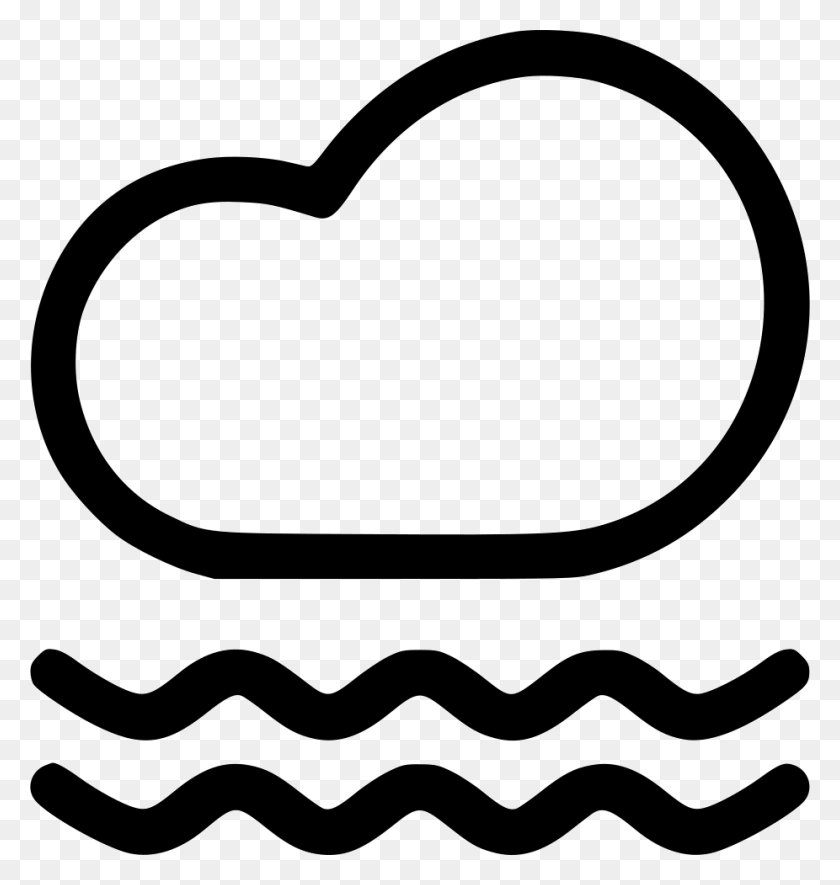 926x980 Fog Mist Cloud Cloudy Svg Icon Weather Mist Icon, Clothing, Apparel, Heart Descargar Hd Png