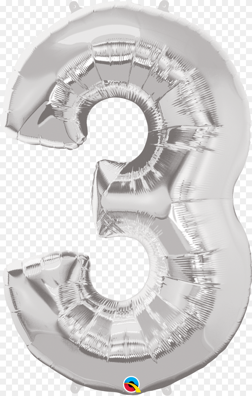 1578x2476 Foil Balloon Number 3 Silver Amp Weight Gold 3 Balloon, Symbol, Text, Person PNG