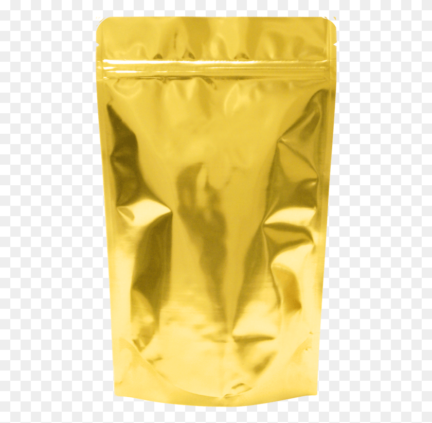 472x762 Foil Stand Up Pouches Gold Stand Up Pouches, Aluminium HD PNG Download