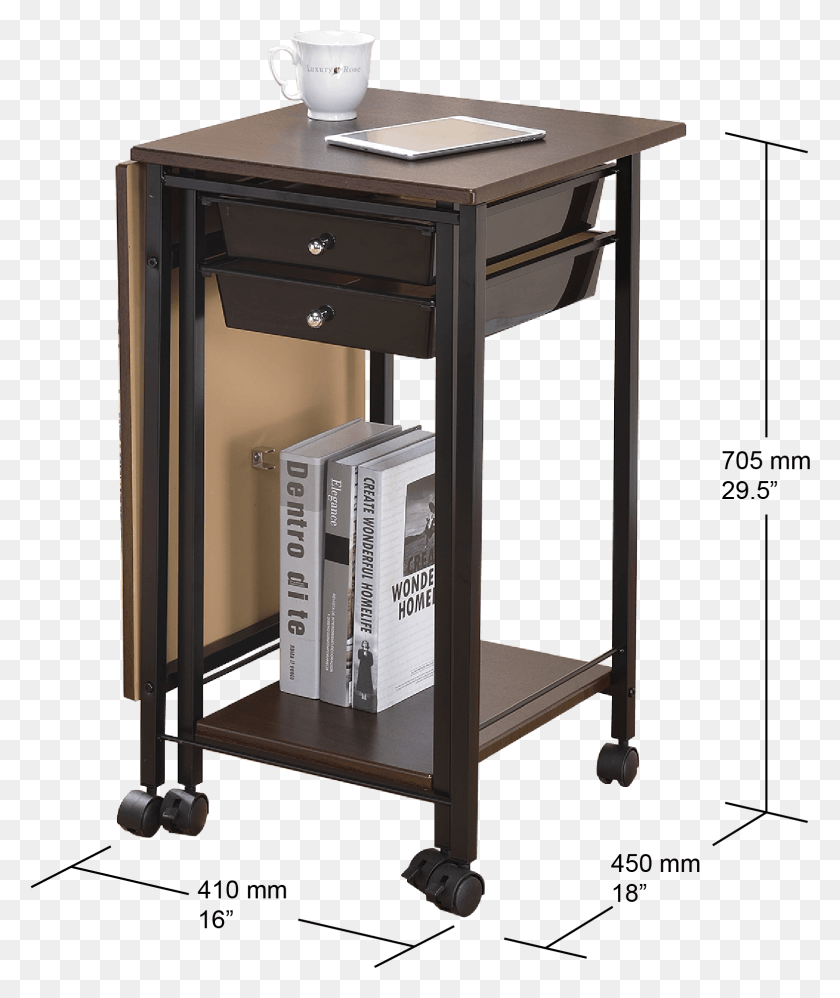 1568x1886 Foldable Student Desk W2 Drawers End Table, Furniture, Kitchen Island, Indoors HD PNG Download