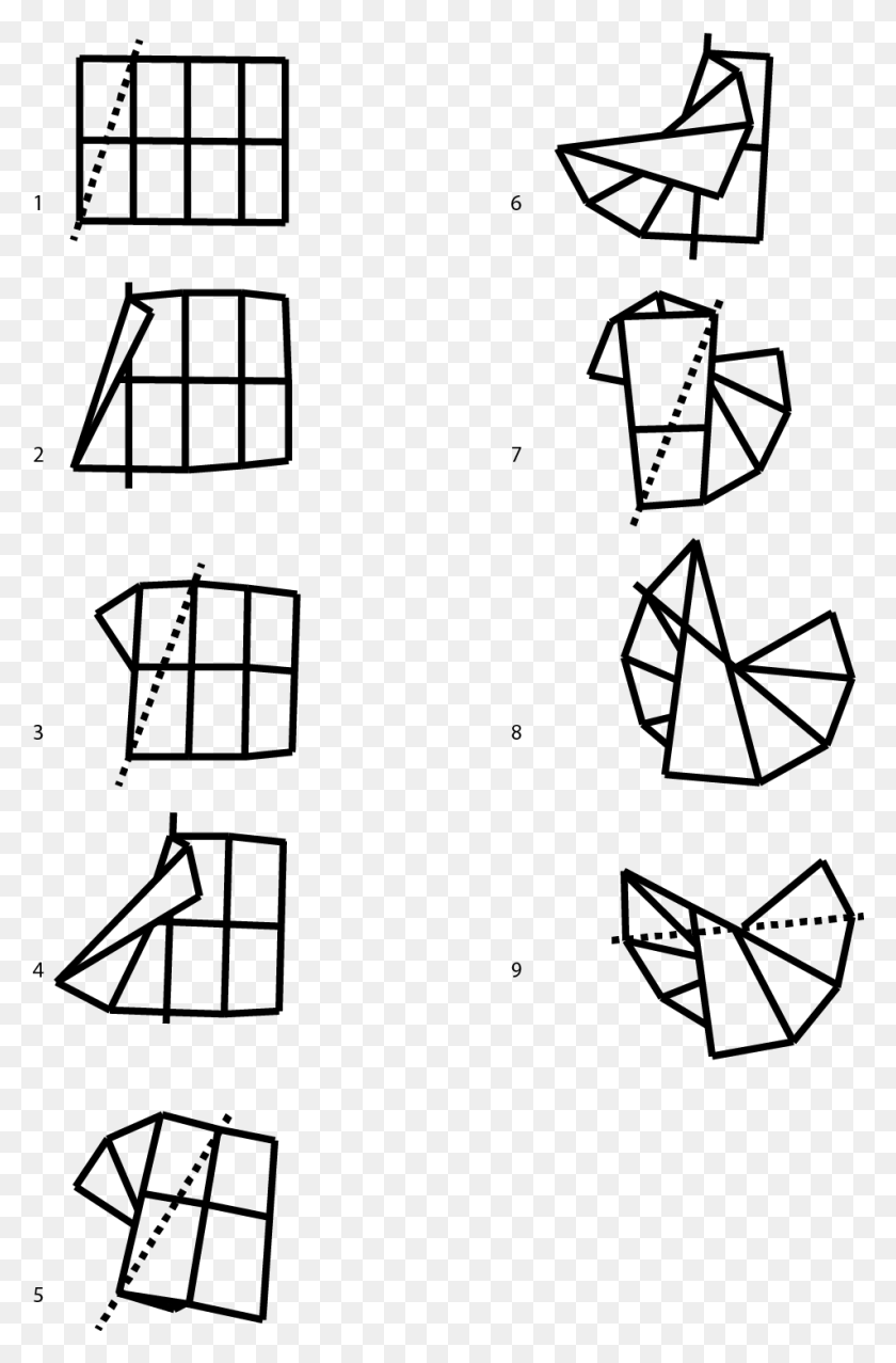 953x1487 Folded Form Diagram Drawing, Gray, World Of Warcraft HD PNG Download