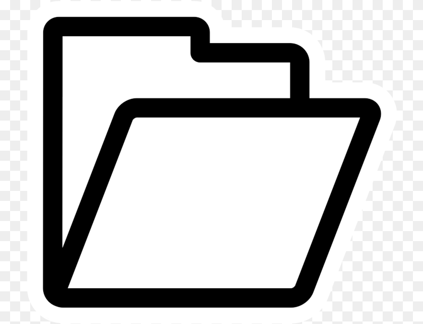 737x645 Folder Clipart Black And White, File, File Binder, File Folder, Blackboard Sticker PNG