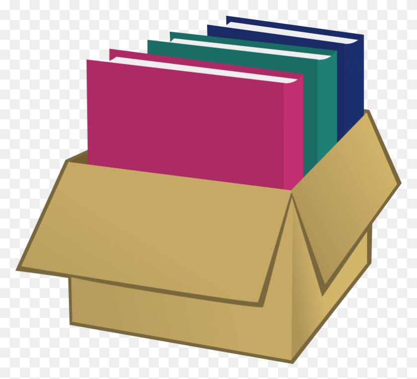 782x705 Folder Racks Books Inside The Box Clipart, Cardboard, Carton HD PNG Download