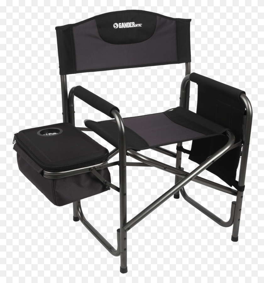 1845x1988 Folding Directors Chair With Cooler And Table Gander Mountain Folding Chair, Furniture, Armchair HD PNG Download