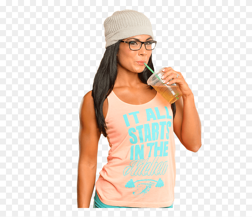 510x661 Follow Linda On Social Media Chickfitstudio On Facebook Girl, Clothing, Apparel, Person HD PNG Download