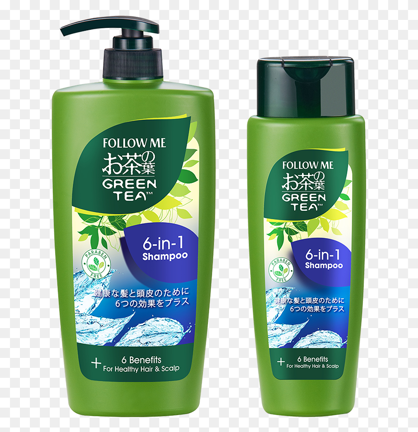 633x809 Follow Me Green Tea 6 In 1 Шампунь Follow Me Green Tea Shampoo 6 In, Бутылка, Пиво, Алкоголь Png Скачать