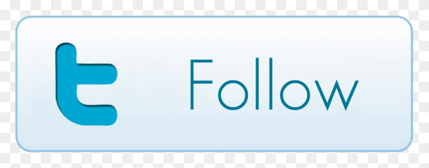 996x344 Follow Twitter Follow Button Icon, Word, Number, Symbol HD PNG Download