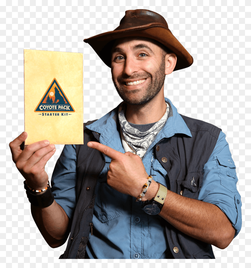 960x1031 Follow Us Coyote Peterson Starter Pack, Person, Human, Clothing HD PNG Download