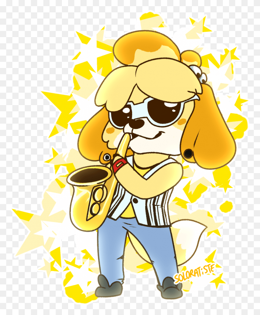 792x974 Follow Your Impulses Draw Isabelle As The Epic Sax Cartoon, Musical Instrument, Graphics HD PNG Download
