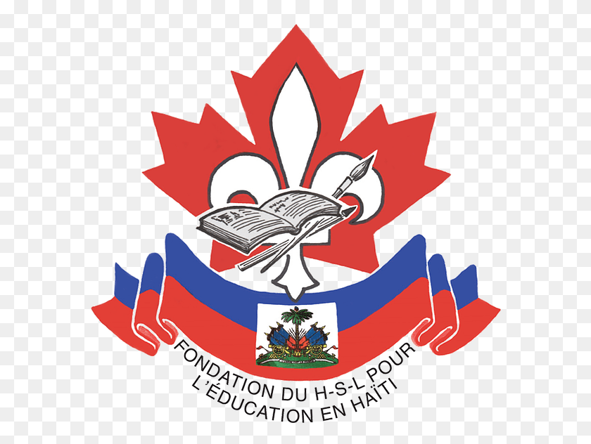 590x572 Descargar Png Fondation Hsl Haití Logotipo De La Bandera De Canadá Púrpura, Símbolo, Árbol, Planta Hd Png