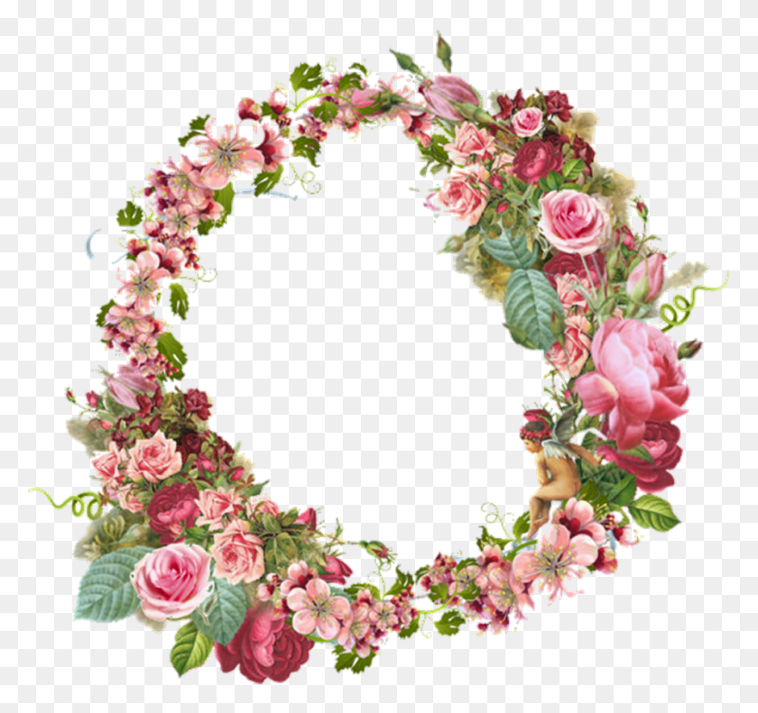 893x838 Fondos De Rosas Coronas De Flores Vintage, Diseño Floral, Patrón, Gráficos Hd Png
