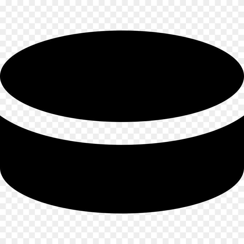 2000x2000 Font Awesome Solid Hockey Puck, Gray Transparent PNG