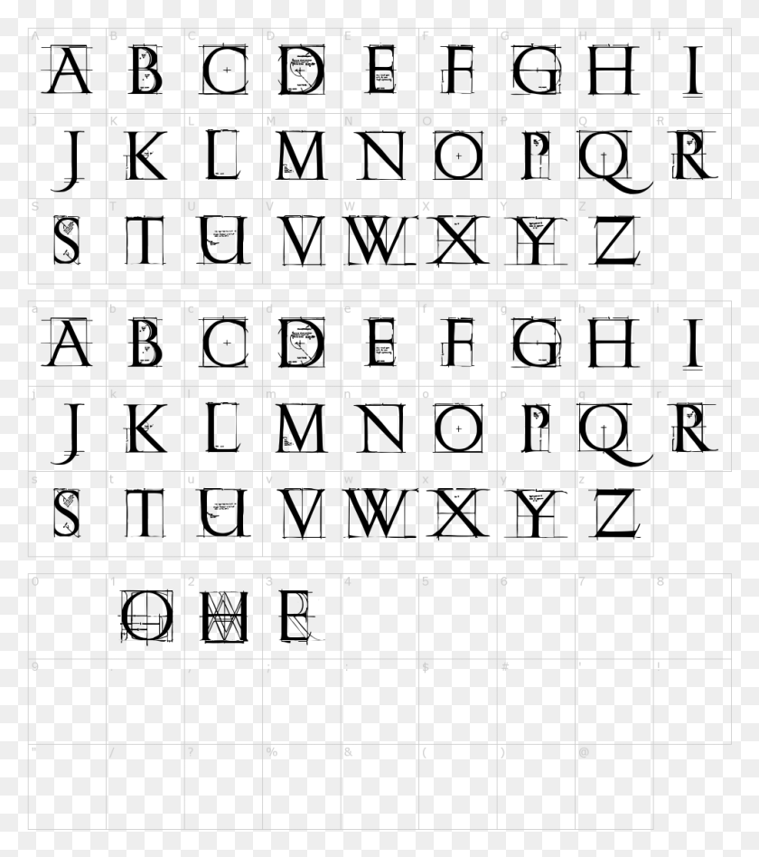 992x1130 Font Characters Grid Font, Text, Number, Symbol Descargar Hd Png