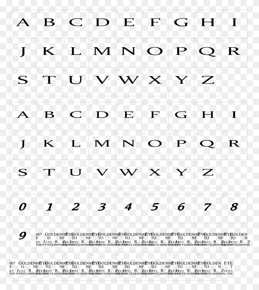 1001x1130 Font Characters James Bond Font, Text, Number, Symbol HD PNG Download