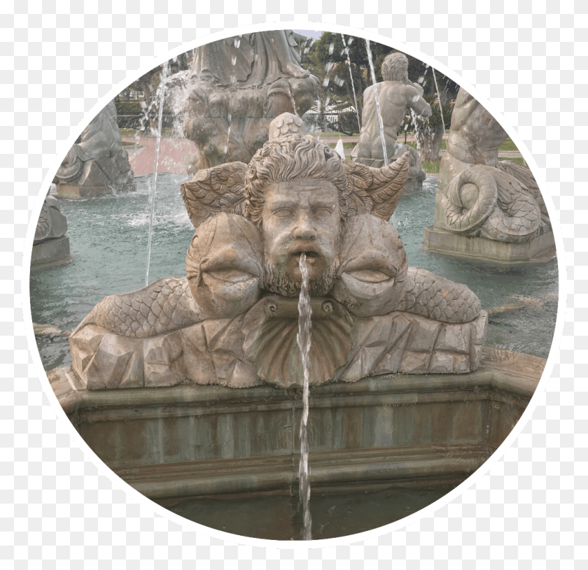 1024x992 Fontain Sticker Statue, Water, Person, Human HD PNG Download