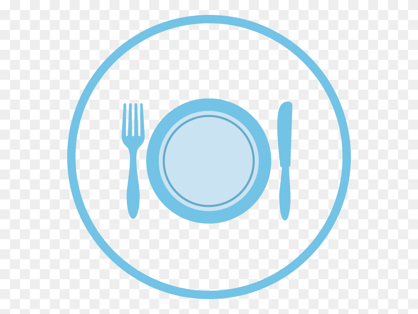 570x570 Descargar Png / Icono De Alimentos Azul, Tenedor, Cubiertos, Disco Hd Png