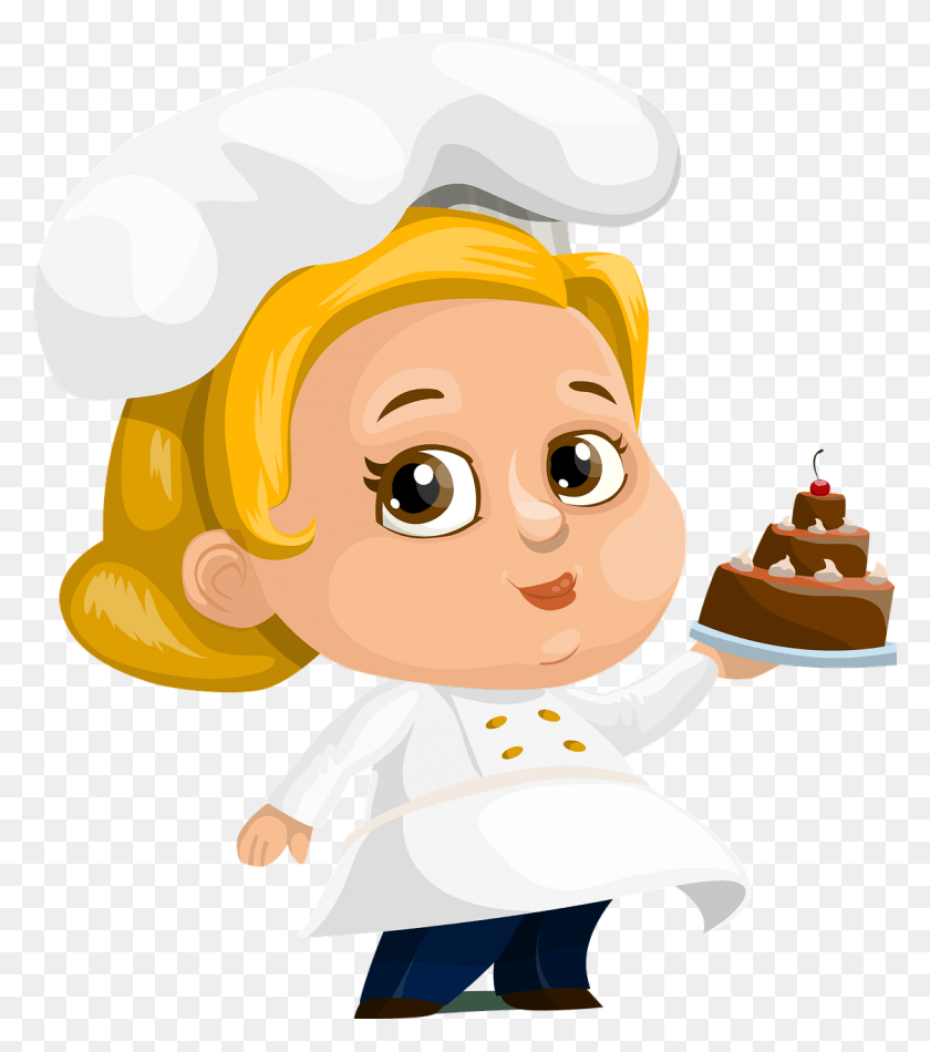 1121x1280 Food Chef Cake Woman Lady Female Chubby Woman Chef Cartoon, Cream, Dessert, Creme HD PNG Download