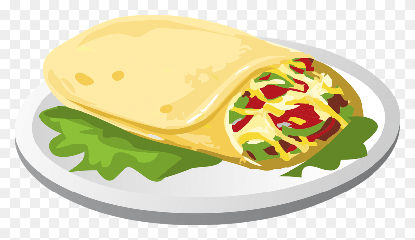 1280x698 Food Clipart Library Cliparts License Personal Burrito Clip Art, Lunch, Meal, Taco HD PNG Download
