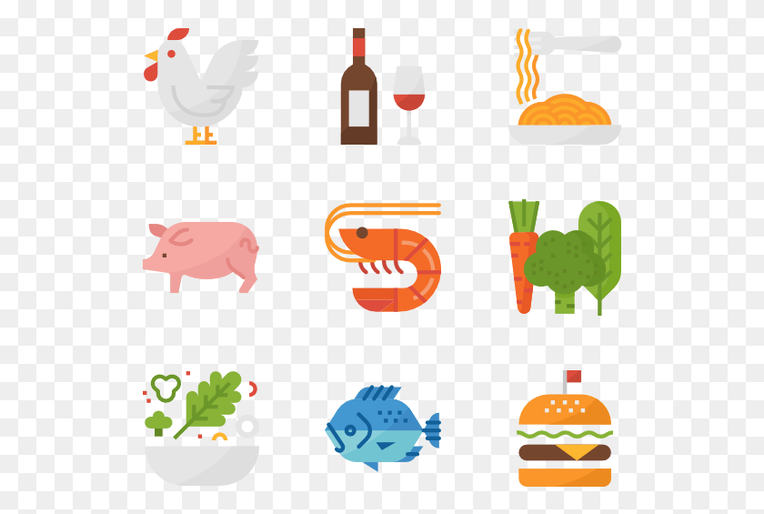 528x505 Food Healthy Snacks Icons, Bird, Animal, Text HD PNG Download