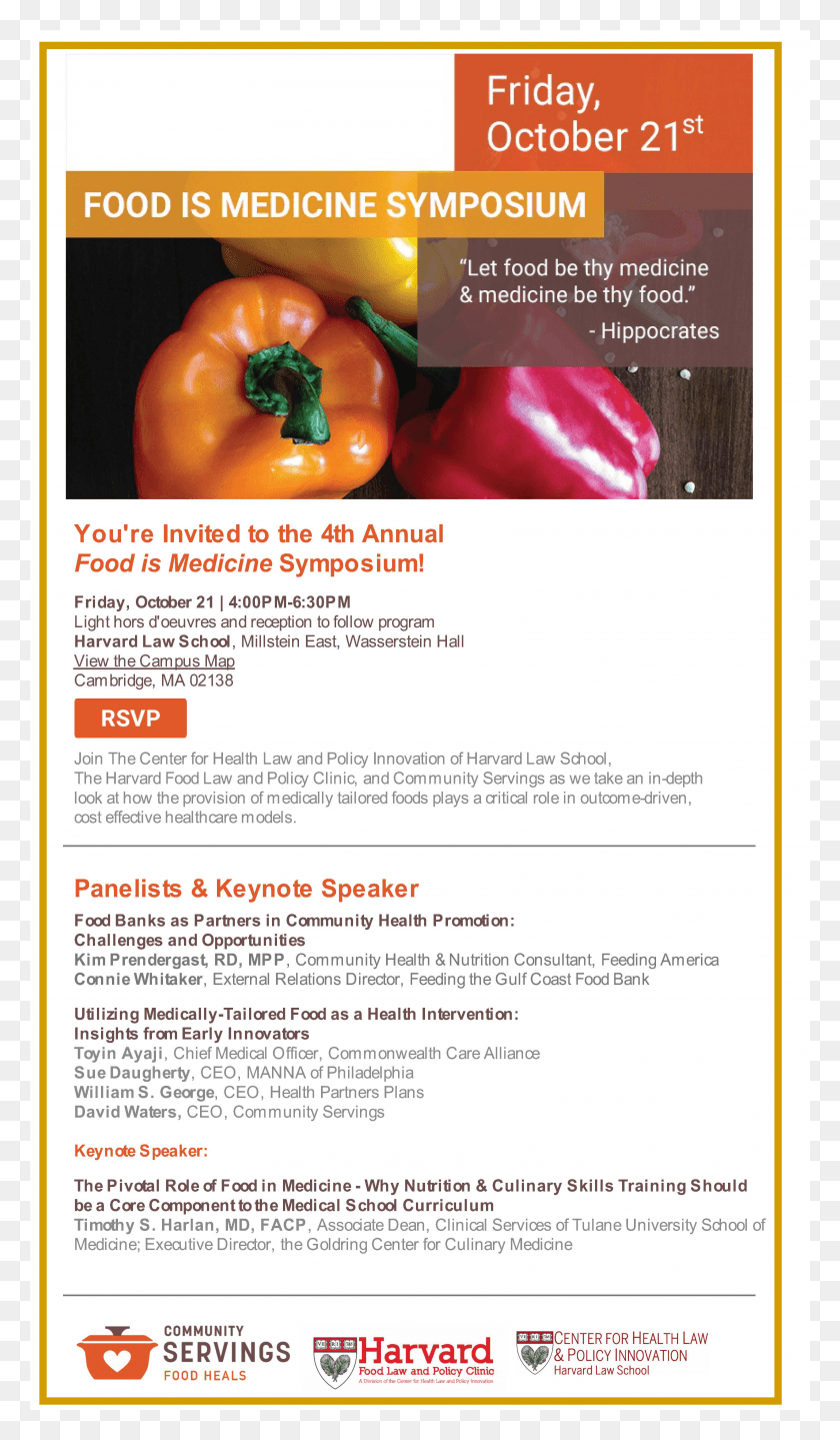 3262x5770 Food Is Medicine Symposium Invite1 Flyer HD PNG Download