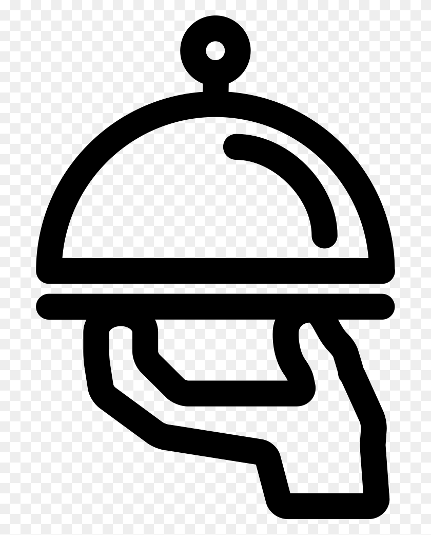 700x981 Food Service To Bedroom Svg Icon Бесплатная Иконка Общественного Питания, Этикетка, Текст, Трафарет Png Скачать